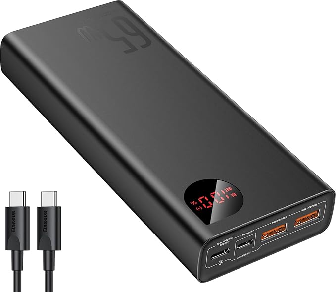 Baseus Power Bank, 65W Power Bank 20000mAh